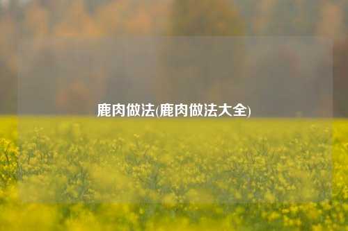 鹿肉做法(鹿肉做法大全)