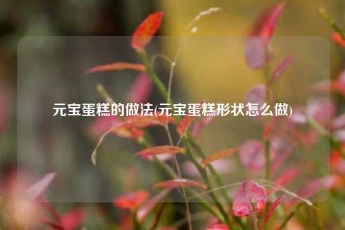 元宝蛋糕的做法(元宝蛋糕形状怎么做)